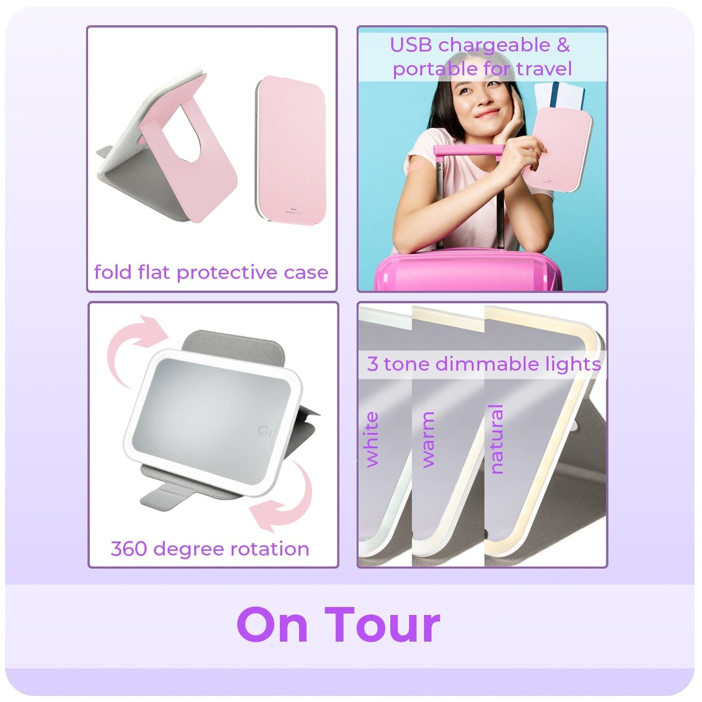 STYLPRO On Tour Travel Mirror